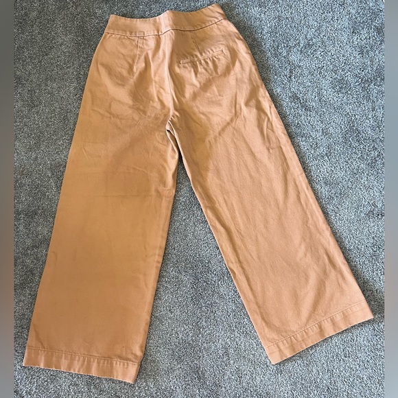 Club Monaco pants womens 4 orange high rise wide‎ leg cotton baddie coastal - Picture 5 of 15
